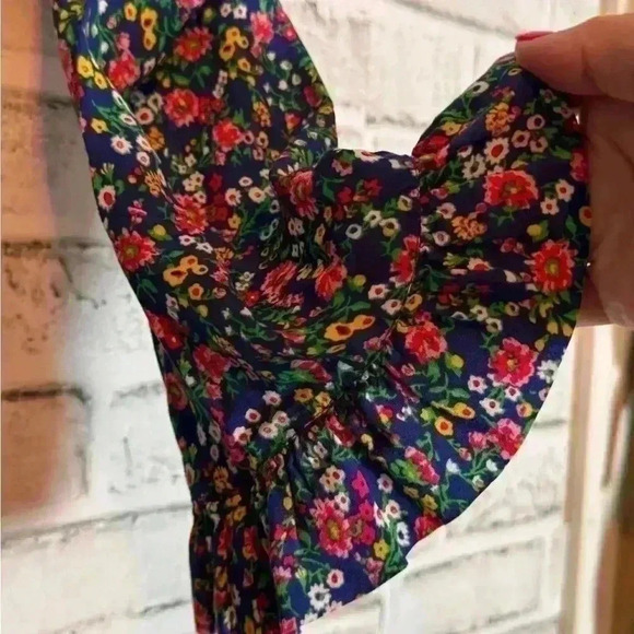 Polo Ralph Lauren floral summer one piece feminine ruffles on edges so‎ cute - Picture 6 of 8